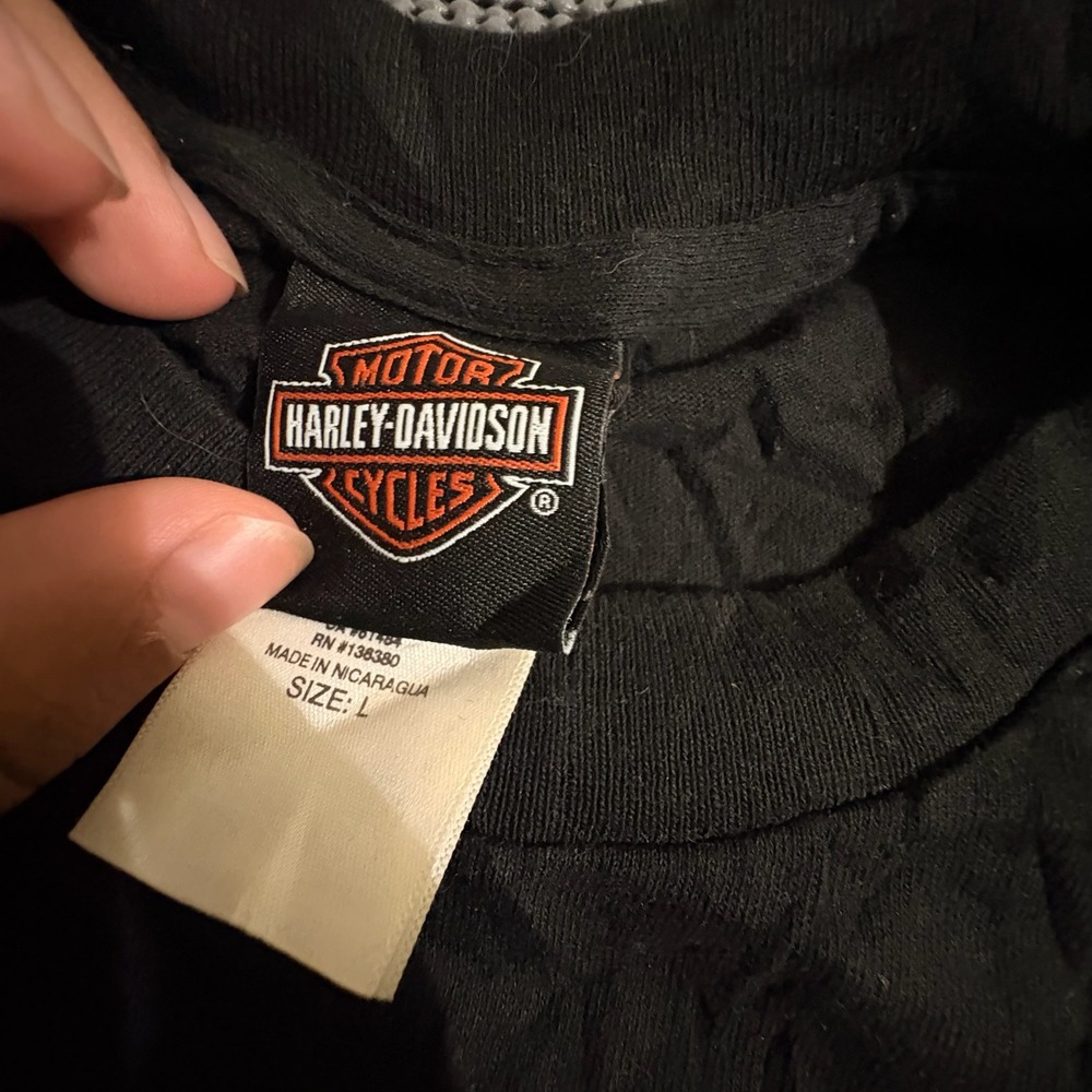 Harley-Davidson Orlando Florida Skull Graphic T-Shirt Black Mens Size L - Picture 3 of 5